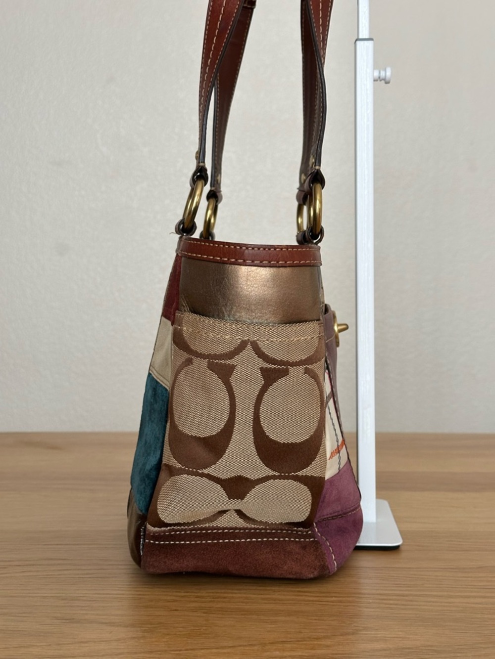 Coach Holiday Patchwork Gallery Bag - Picture 4 of 13
